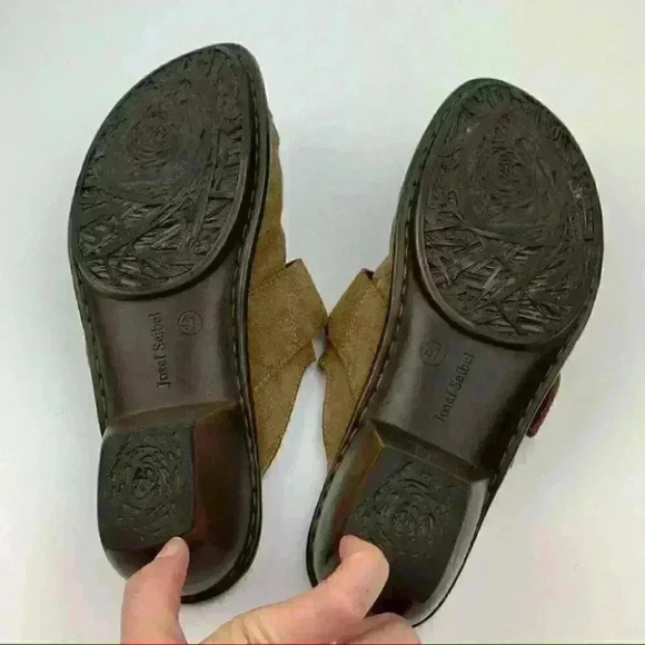 Josef Seibel flats 41 10-10.5 brown suede mules - Picture 8 of 14